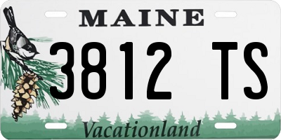 ME license plate 3812TS
