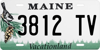 ME license plate 3812TV