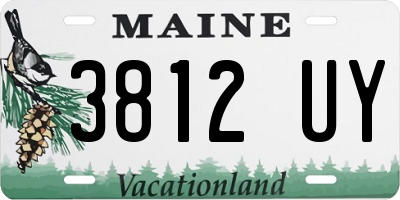 ME license plate 3812UY