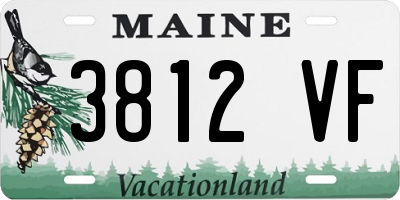 ME license plate 3812VF