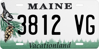 ME license plate 3812VG