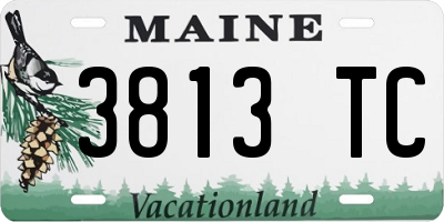 ME license plate 3813TC