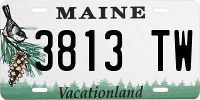 ME license plate 3813TW