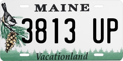 ME license plate 3813UP