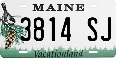 ME license plate 3814SJ