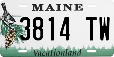 ME license plate 3814TW