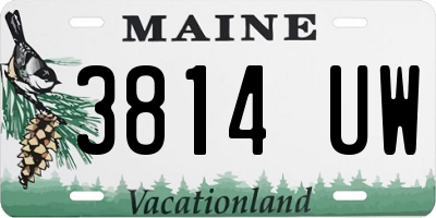 ME license plate 3814UW