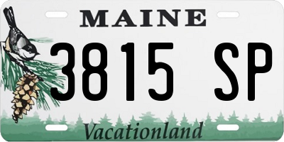 ME license plate 3815SP