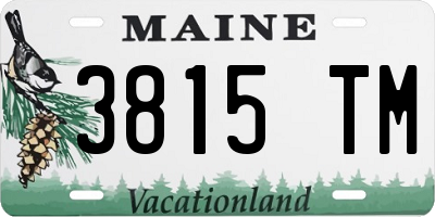 ME license plate 3815TM