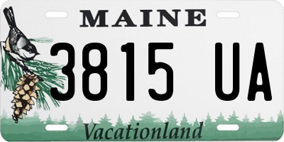 ME license plate 3815UA