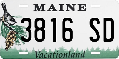 ME license plate 3816SD