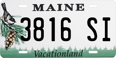 ME license plate 3816SI