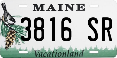 ME license plate 3816SR
