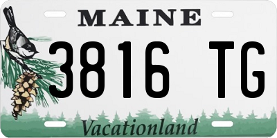ME license plate 3816TG
