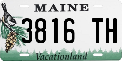 ME license plate 3816TH