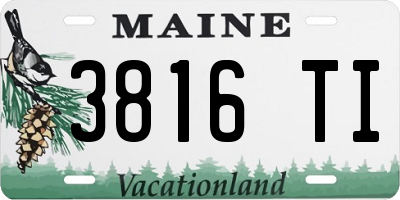 ME license plate 3816TI