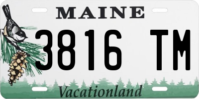 ME license plate 3816TM