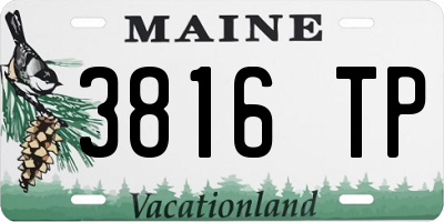 ME license plate 3816TP