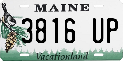 ME license plate 3816UP