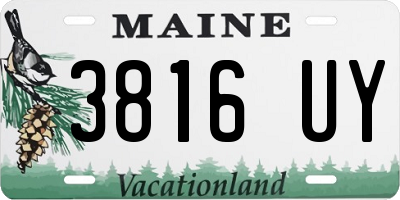 ME license plate 3816UY