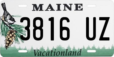 ME license plate 3816UZ