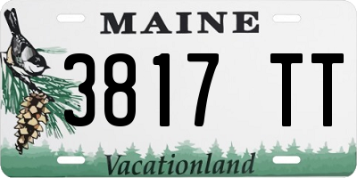 ME license plate 3817TT