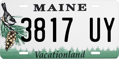 ME license plate 3817UY