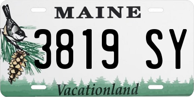 ME license plate 3819SY