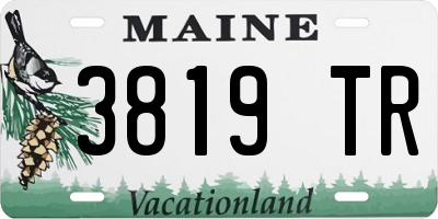 ME license plate 3819TR