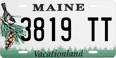 ME license plate 3819TT