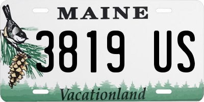 ME license plate 3819US