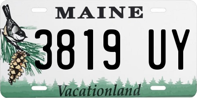 ME license plate 3819UY