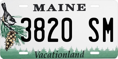ME license plate 3820SM