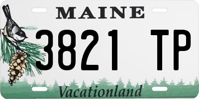 ME license plate 3821TP