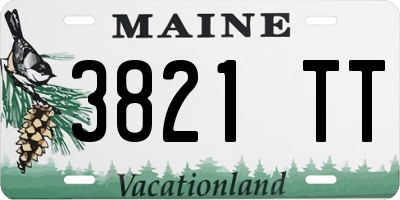 ME license plate 3821TT