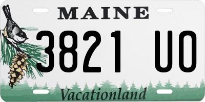 ME license plate 3821UO
