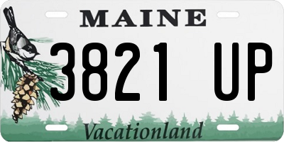 ME license plate 3821UP
