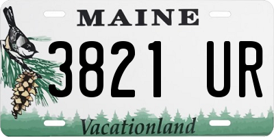 ME license plate 3821UR