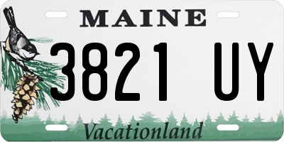 ME license plate 3821UY