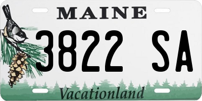 ME license plate 3822SA