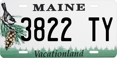 ME license plate 3822TY