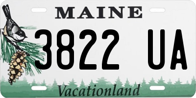 ME license plate 3822UA
