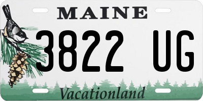 ME license plate 3822UG
