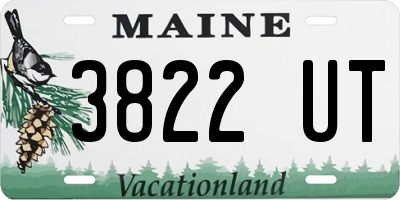 ME license plate 3822UT