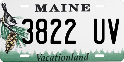 ME license plate 3822UV
