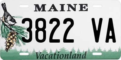 ME license plate 3822VA