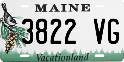 ME license plate 3822VG