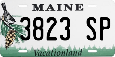 ME license plate 3823SP
