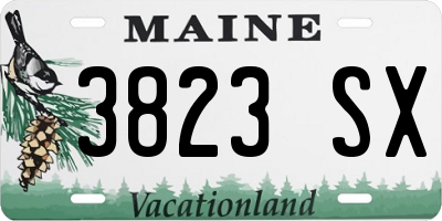 ME license plate 3823SX