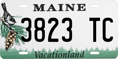 ME license plate 3823TC